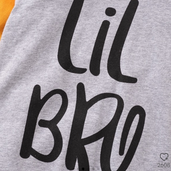 Baby LIL BRO Letter Striped Hooded Jumpsuit - Picture 4 of 7